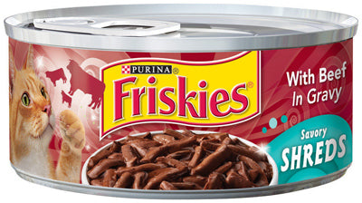 Friskies Shreds Beef in Gravy Wet Cat Food, 5.5 oz.