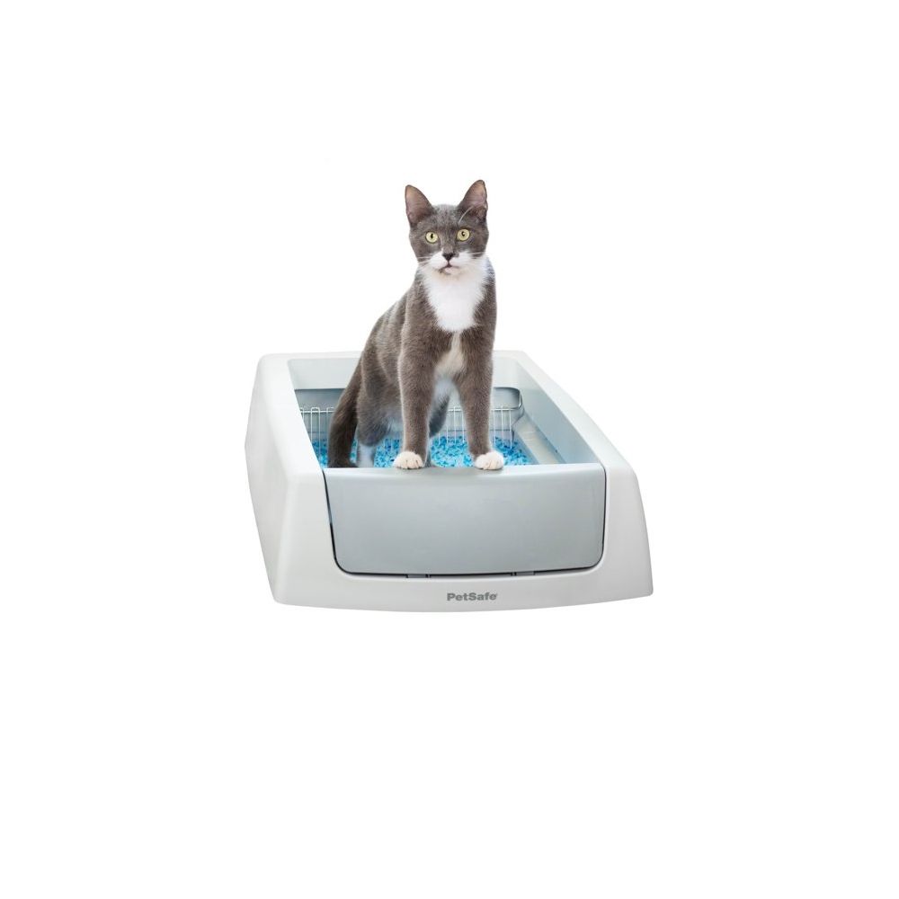 ScoopFree Crystal Classic Self-Cleaning Cat Litter Box, Gray