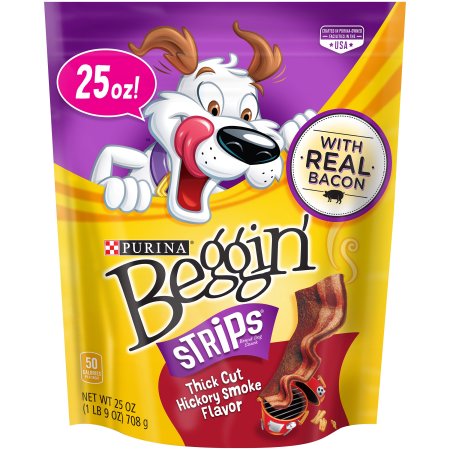 Purina Beggin' Strips Thick Cut Hickory Smoke Flavor Dog Treats, 25 oz.
