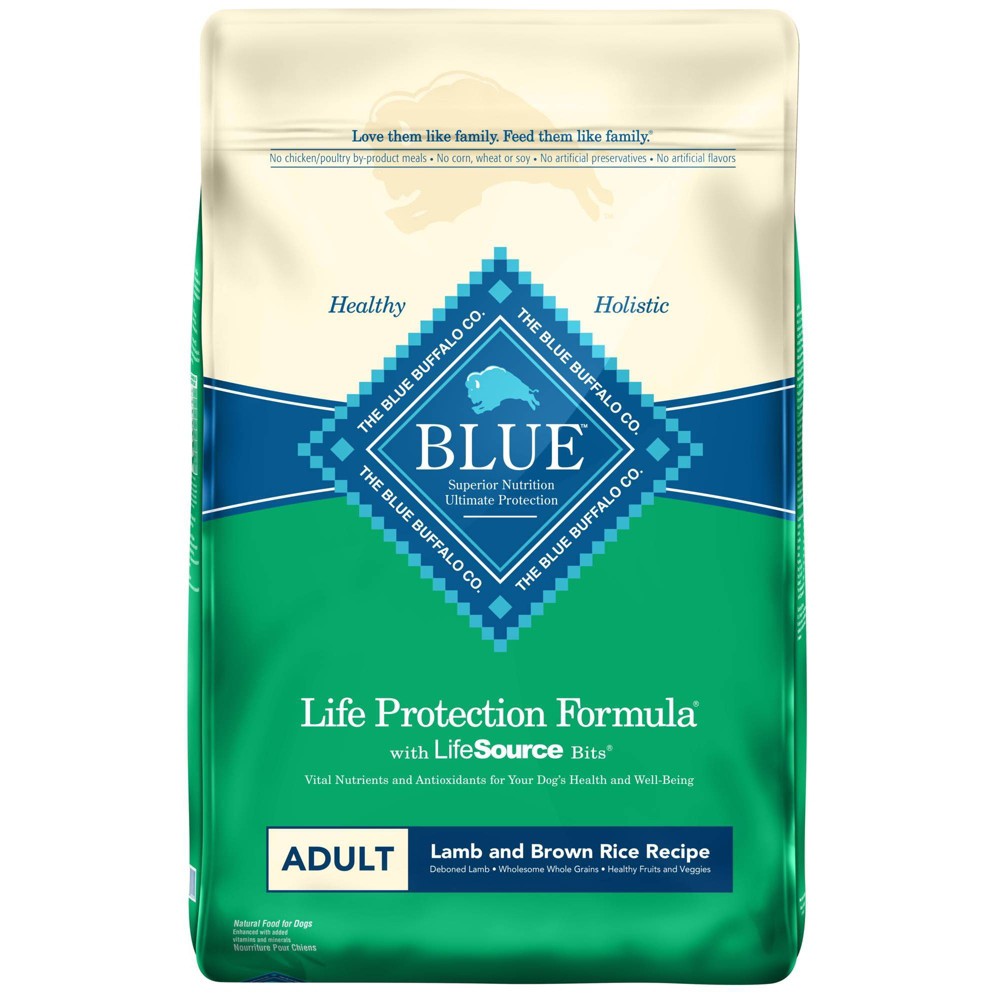 Blue Buffalo Adult Lamb & Brown Rice Dry Dog Food, 15 lbs.