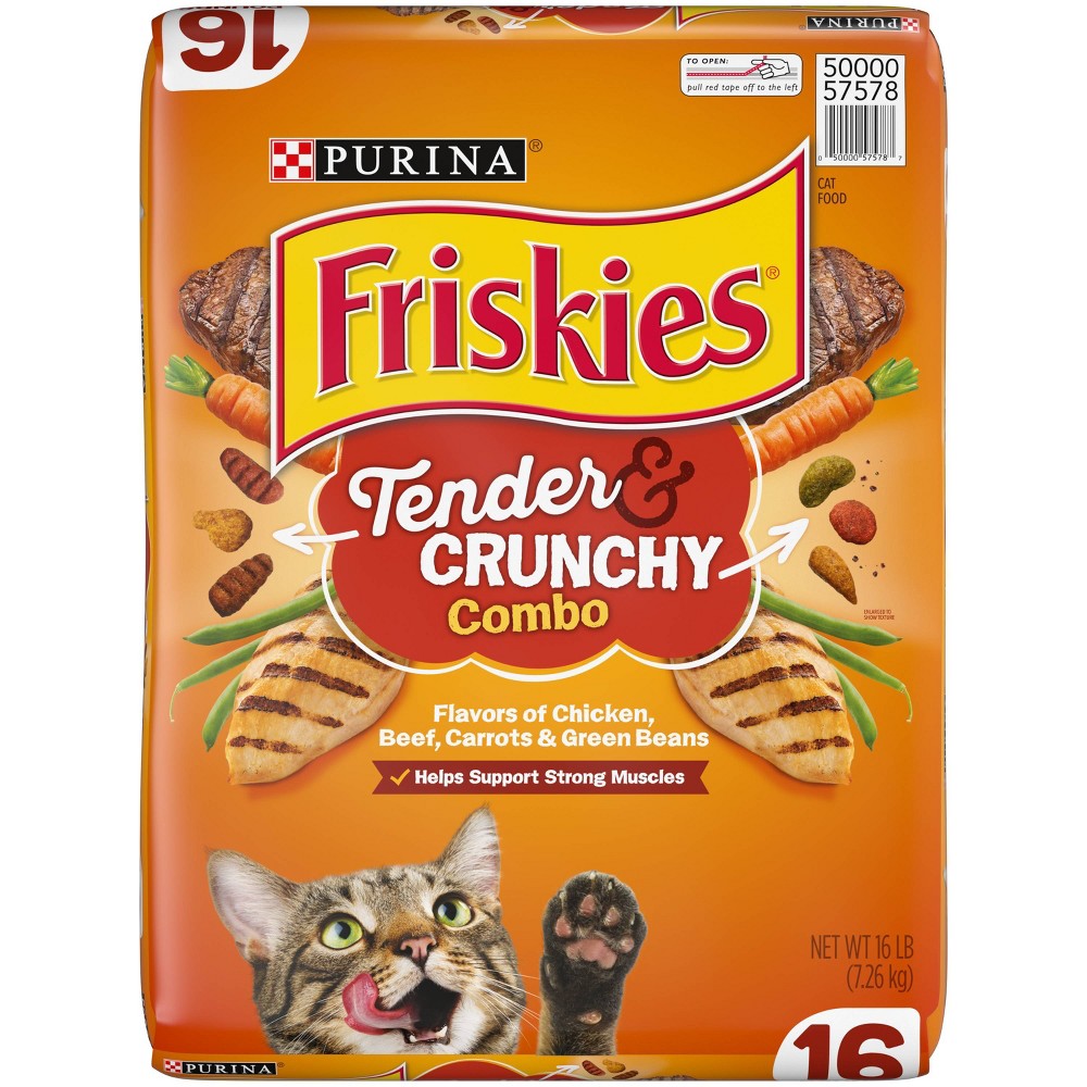 Friskies Tender & Crunchy Dry Cat Food, 16 lbs.