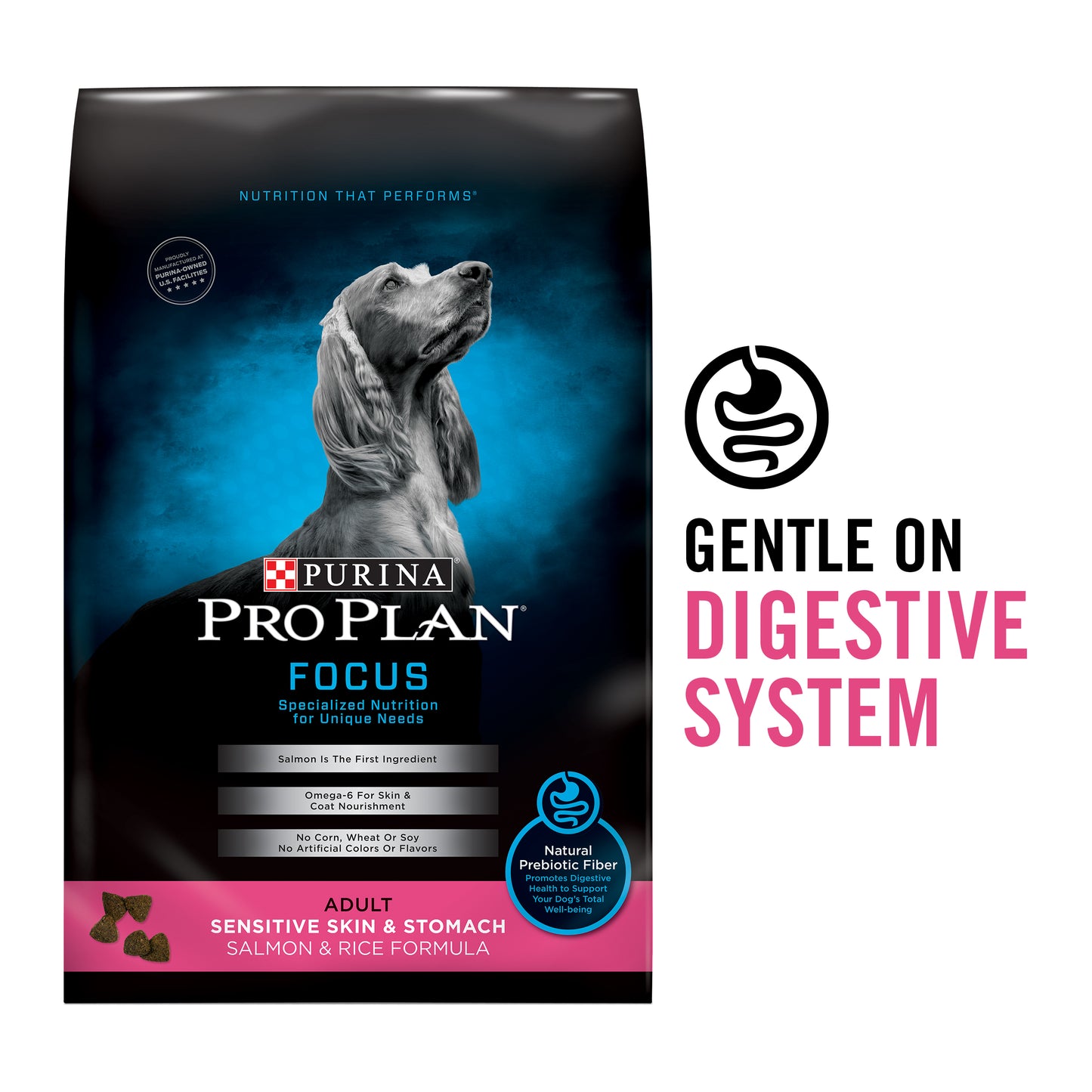 Purina Pro Plan Sensitive Skin & Stomach Salmon & Rice Dry Dog Food, 30 lbs.