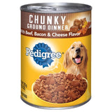 Pedigree Meaty Dinner Beef, Bacon & Cheese Wet Dog Food, 13.2 oz.