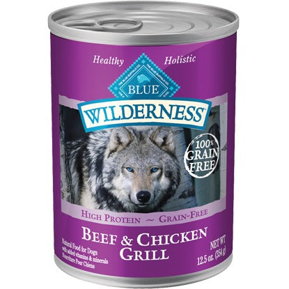 Blue Buffalo Wilderness Beef & Chicken Grill Wet Dog Food, 12.5 oz.