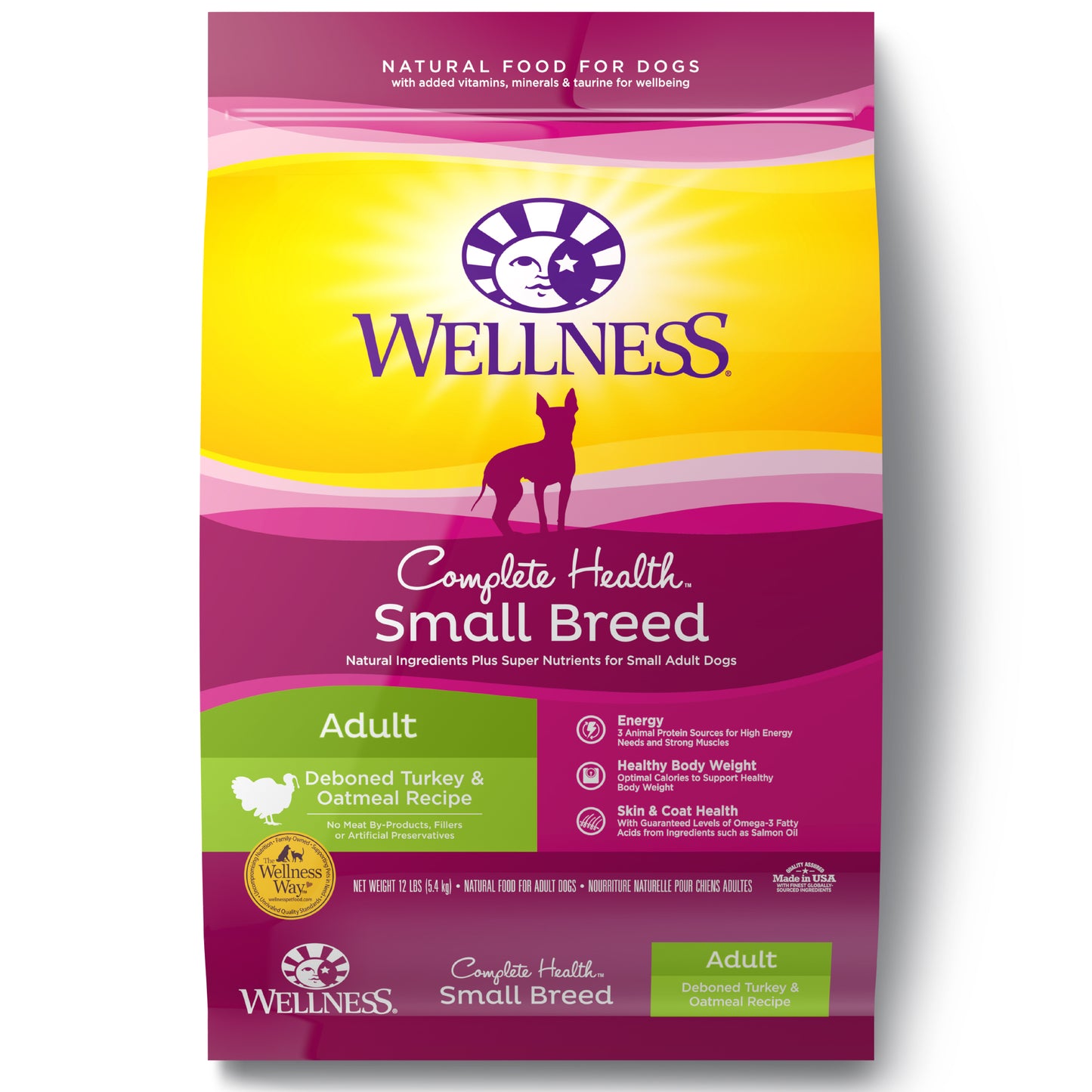 Wellness Small Breed Turkey & Oatmeal Dry Dog Food, 12 lbs.