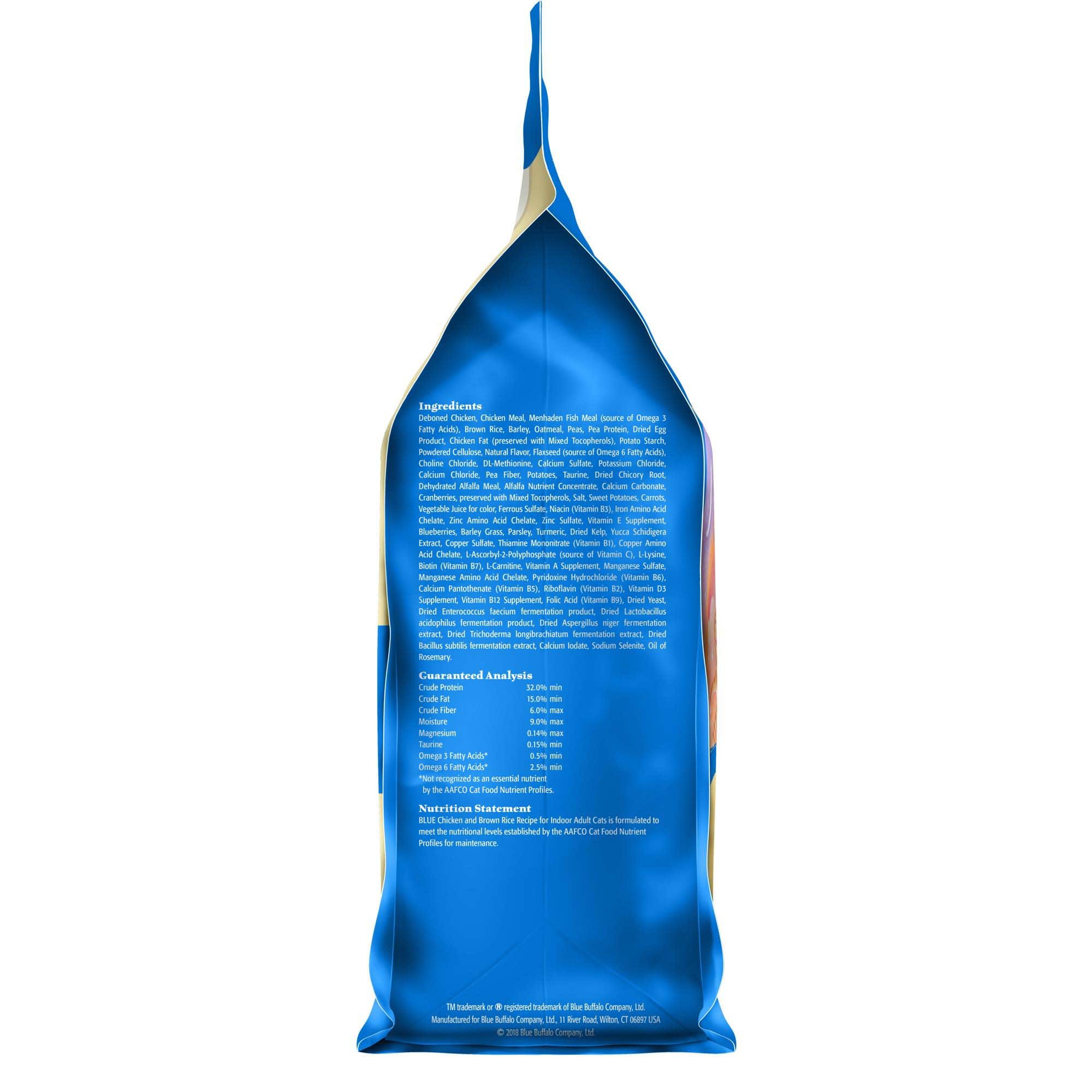 Blue Buffalo Tastefuls Indoor Chicken & Rice Dry Cat Food, 7 lbs.