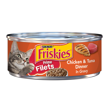 Friskies Prime Filets Chicken & Tuna Wet Cat Food, 5.5 oz.