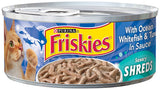 Friskies Shreds Ocean Whitefish & Tuna in Sauce Wet Cat Food, 5.5 oz.