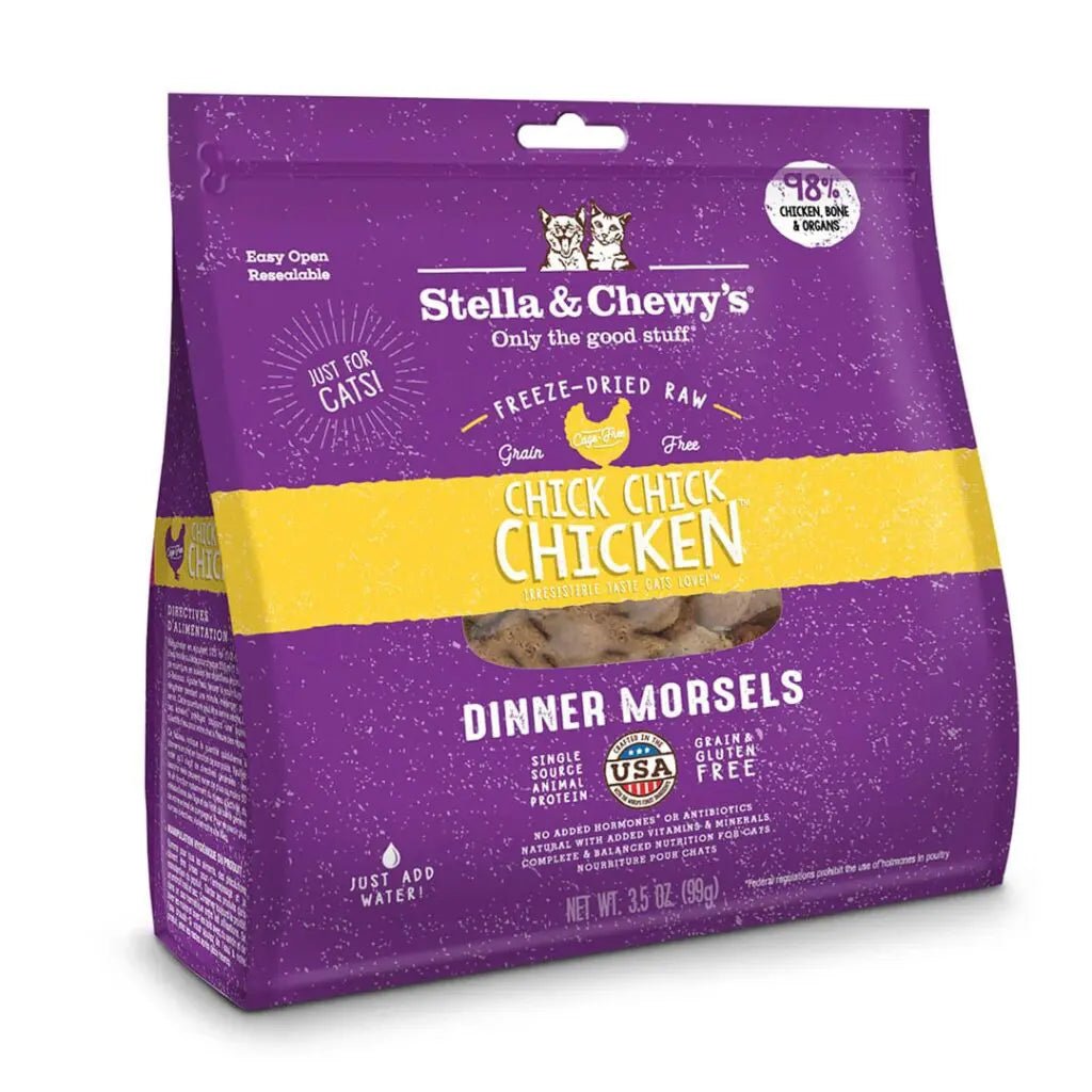 Stella & Chewy's Chick Chick Chicken Dinner Morsels Freeze-Dried Cat Food, 3.5 oz.