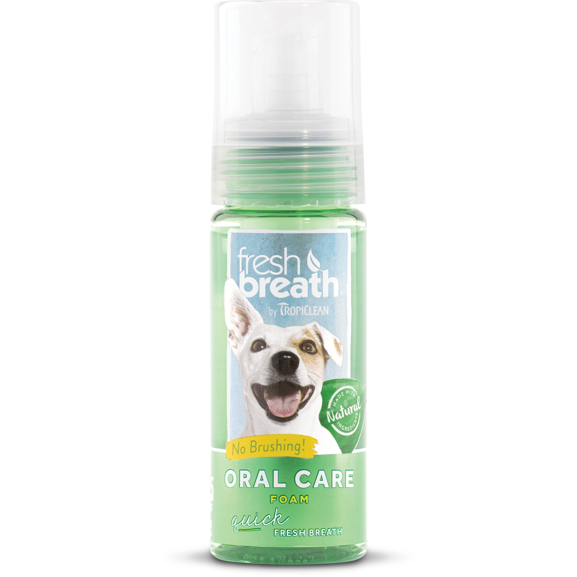 TropiClean Fresh Breath Oral Care Foam for Dogs, 133 ml.