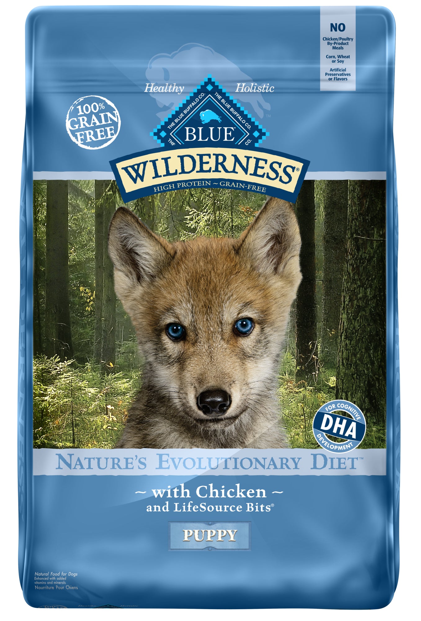 Blue Buffalo Wilderness High Protein Chicken Recipe Dry Puppy Food 24lb