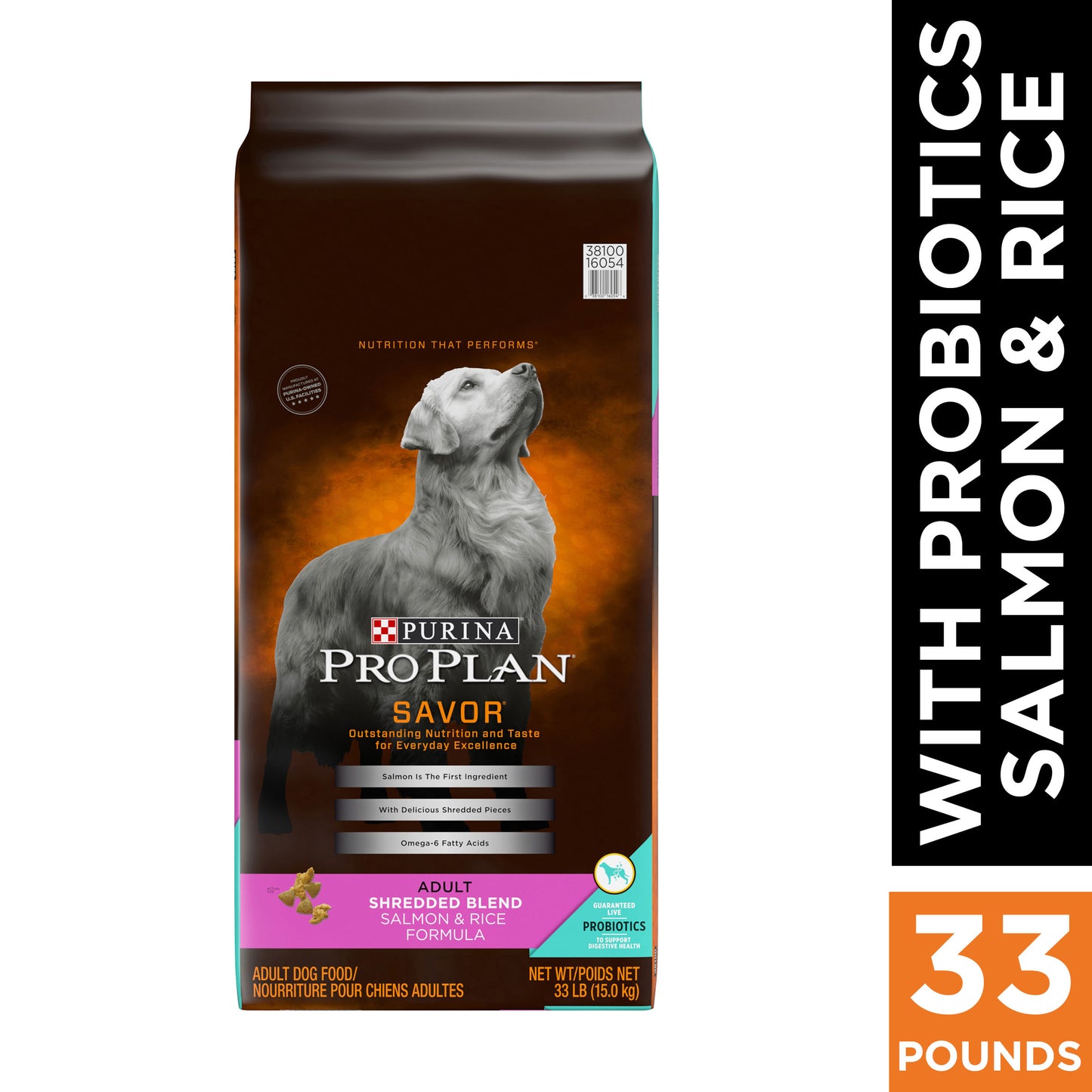 Purina Pro Plan Sensitive Skin & Stomach Salmon & Rice Dry Dog Food, 33 lbs.