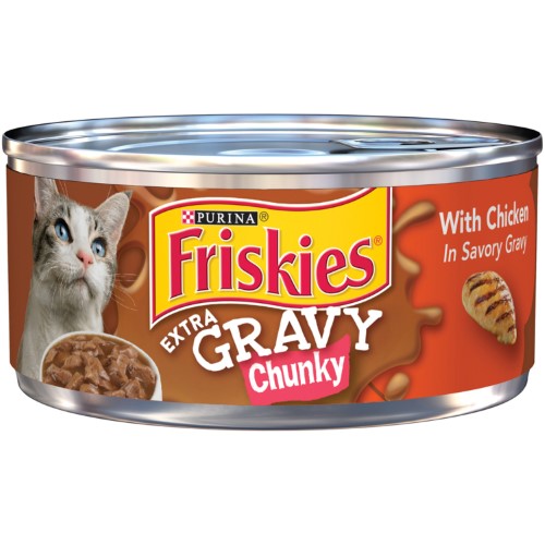 Friskies Extra Gravy Chunky Chicken Wet Cat Food, 5.5 oz.