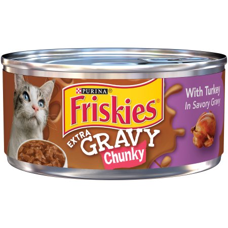 Friskies Extra Gravy Chunky Turkey Wet Cat Food, 5.5 oz.