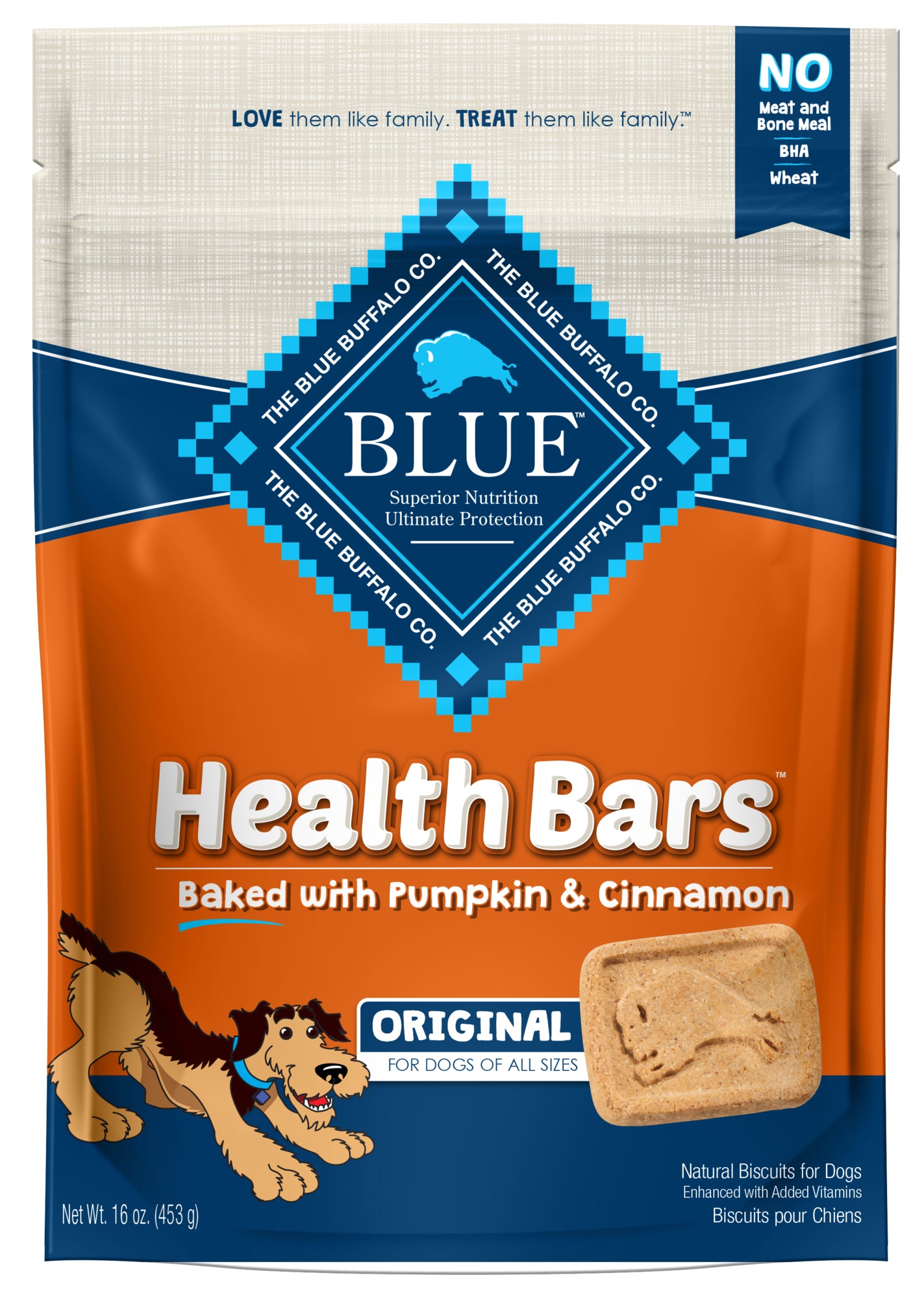 Blue Buffalo Health Bars Pumpkin & Cinnamon Dog Biscuits, 16 oz.