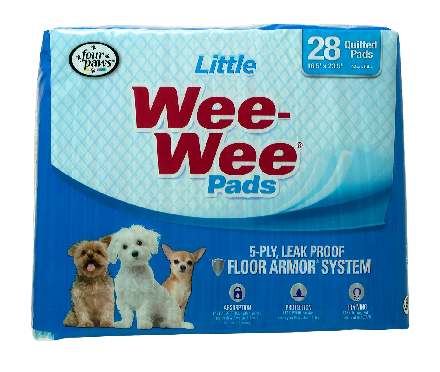 Four Paws Wee-Wee Pads for Little Dogs, 28 Count