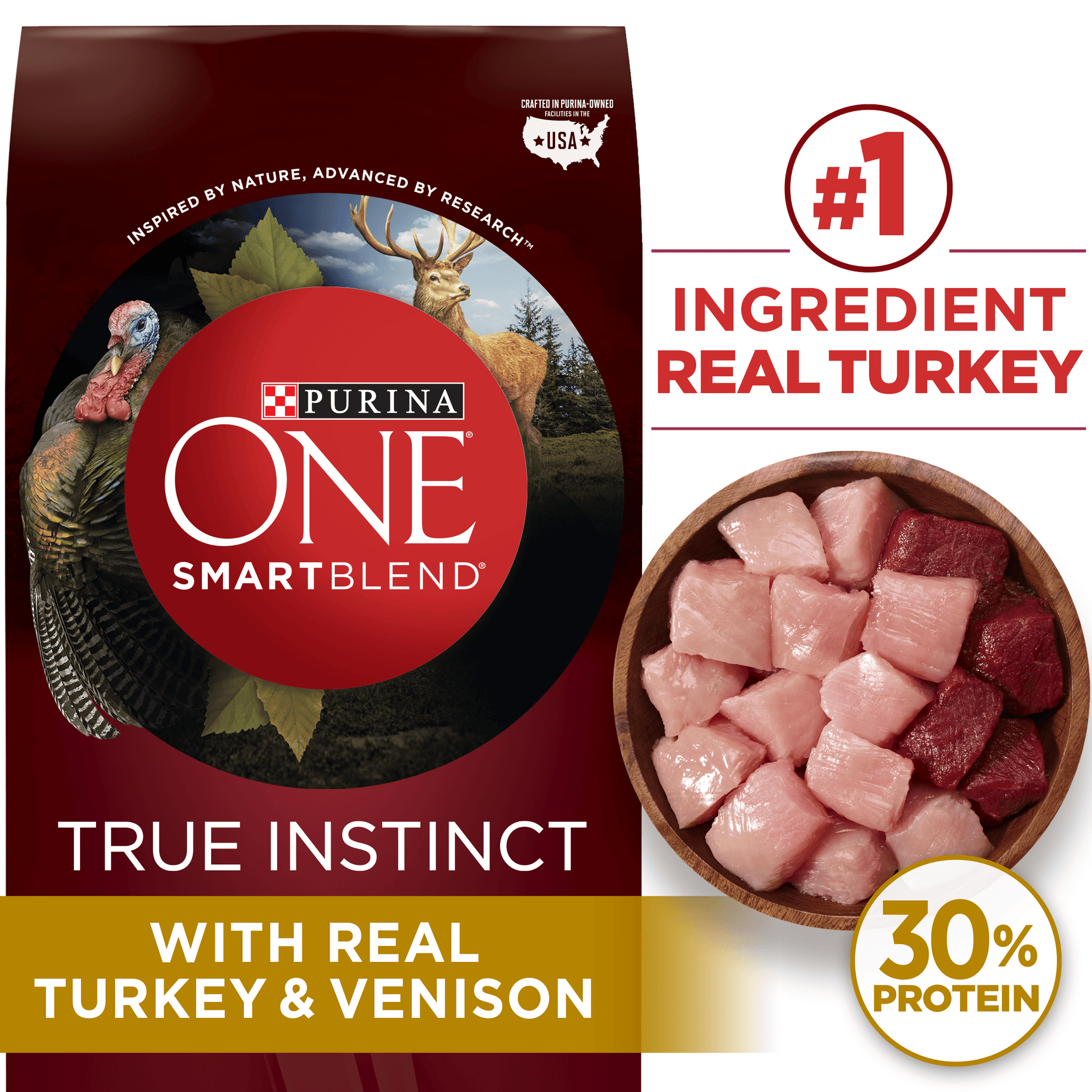 Purina ONE True Instinct Dry Dog Food, 27.5 lbs.