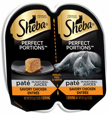 Sheba Perfect Portions Savory Chicken Entree Pate Wet Cat Food, 2.6 oz.