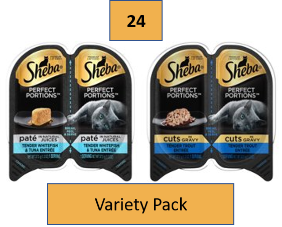 Sheba Whitefish & Tuna Pate Wet Cat Food, 2.6 oz.