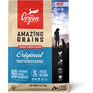 Orijen Amazing Grains Original Dry Dog Food, 4 lbs.