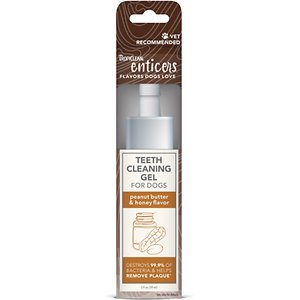 TropiClean Enticers Peanut Butter & Honey Teeth Cleaning Gel for Dogs, 59 ml.