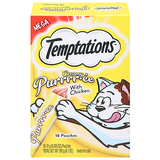 Temptations Creamy Puree with Chicken Squeezable Lickable Wet Cat Treats, 0.4 oz. (16 Pack)