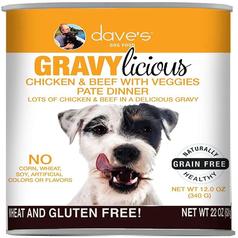 Dave's Pet Food Gravylicious Chicken & Beef Wet Cat Food, 12 oz.