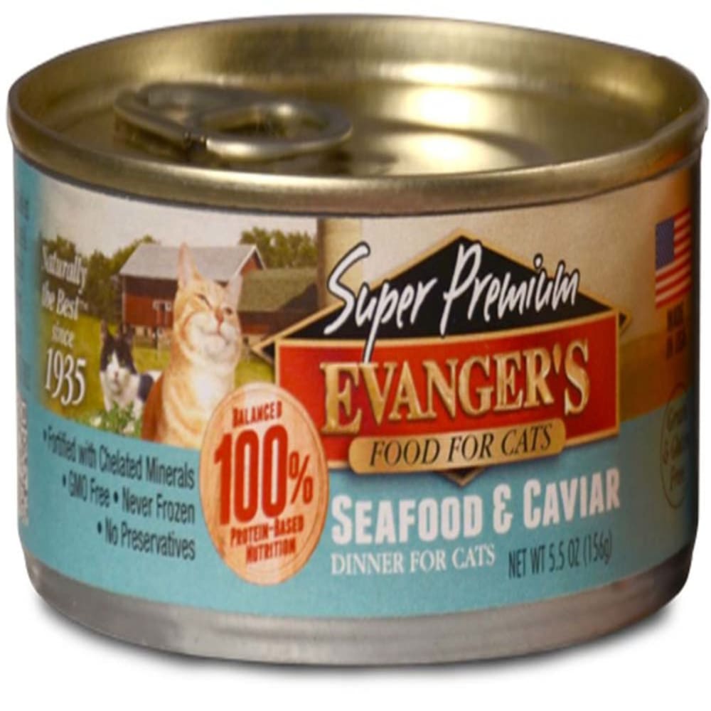Evanger's Gold Seafood & Caviar Wet Cat Food, 5.5 oz.