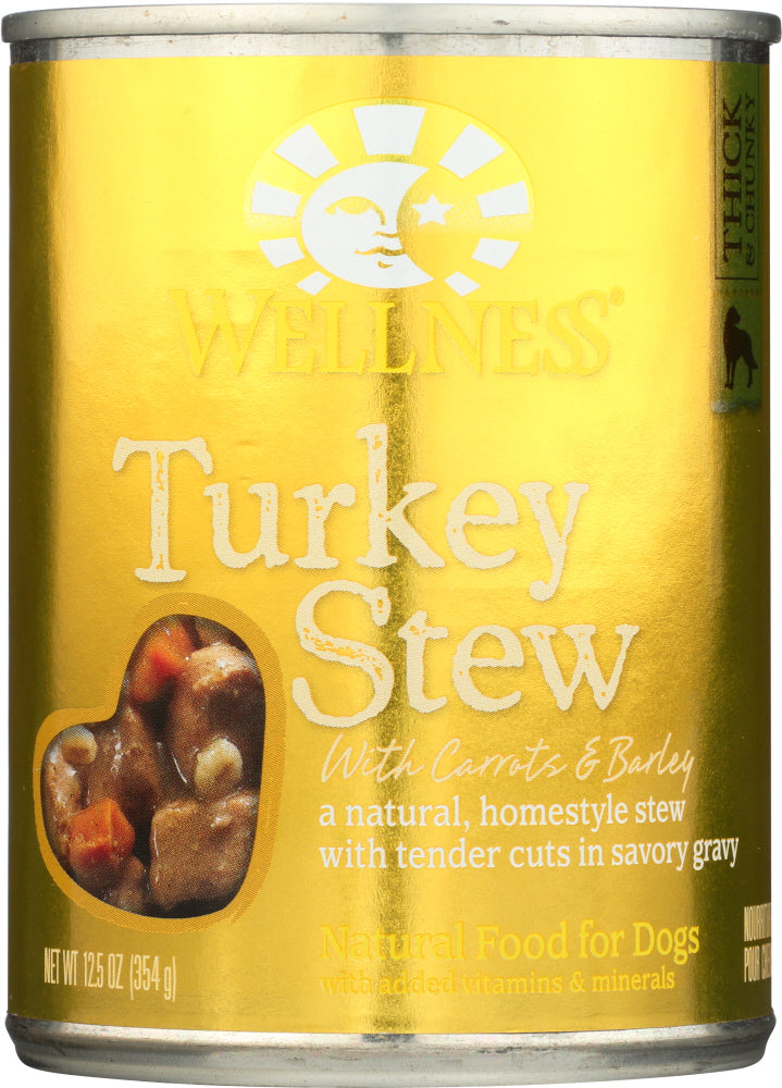 Wellness Turkey Stew with Carrots & Barley Canned Dog Food, 12.5 oz.