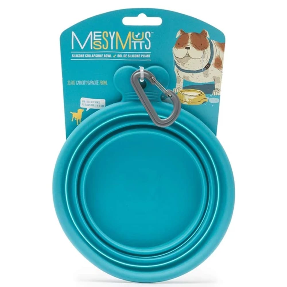 Messy Mutts Small Silicone Collapsible Pet Bowl, 1.75 Cups