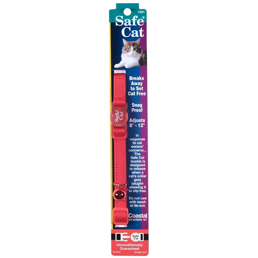 Safe Cat Red Adjustable Breakaway Cat Collar, 1 Count