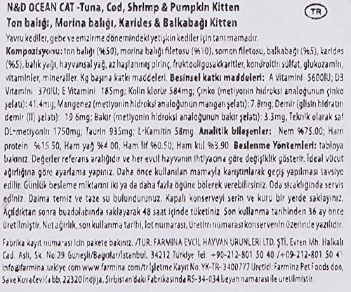 Farmina N&D Ocean Kitten Cod/Tuna/Shrimp/Pumpkin Gestating & Lactating Can 2.5 oz