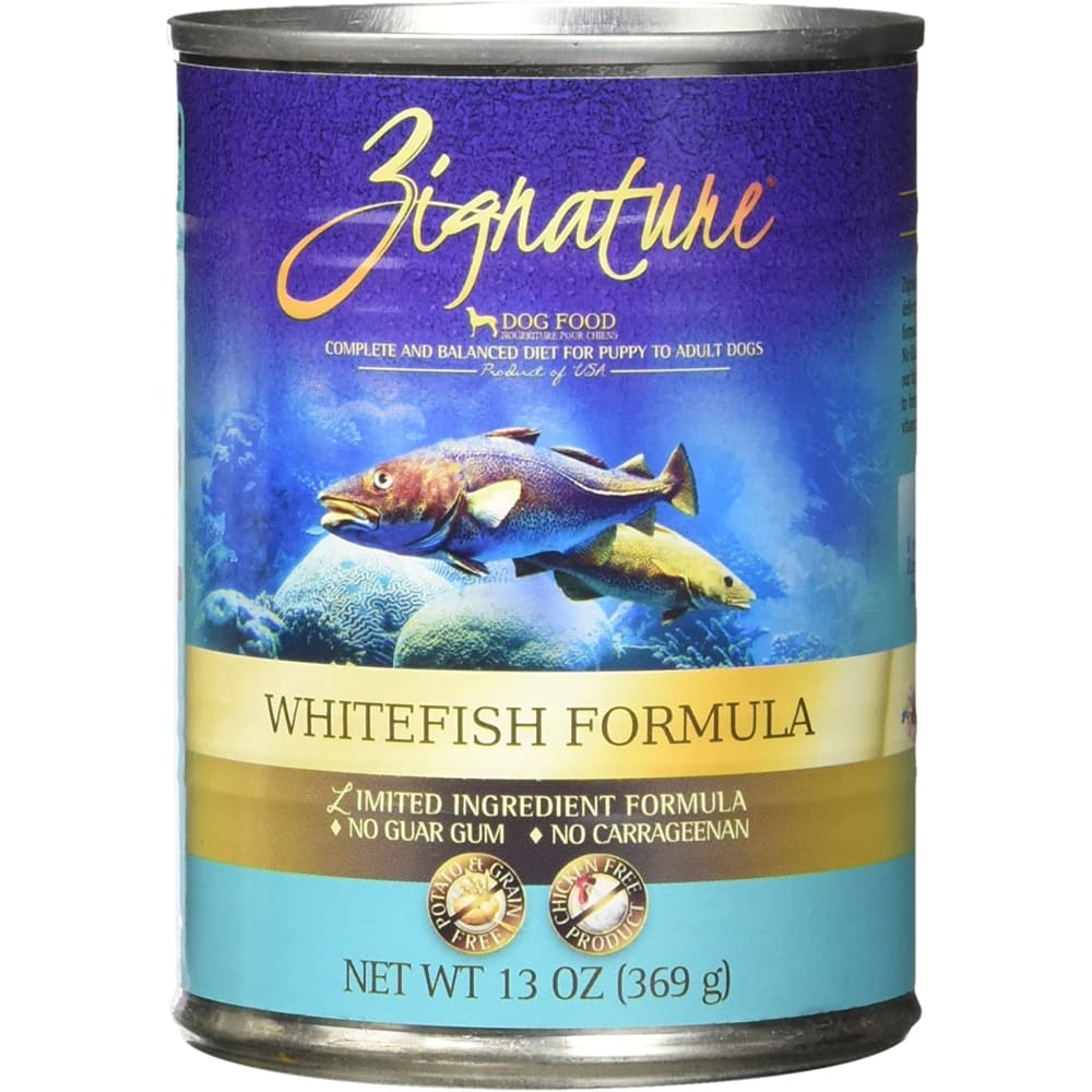Zignature Whitefish Canned Dog Food, 13 oz Can