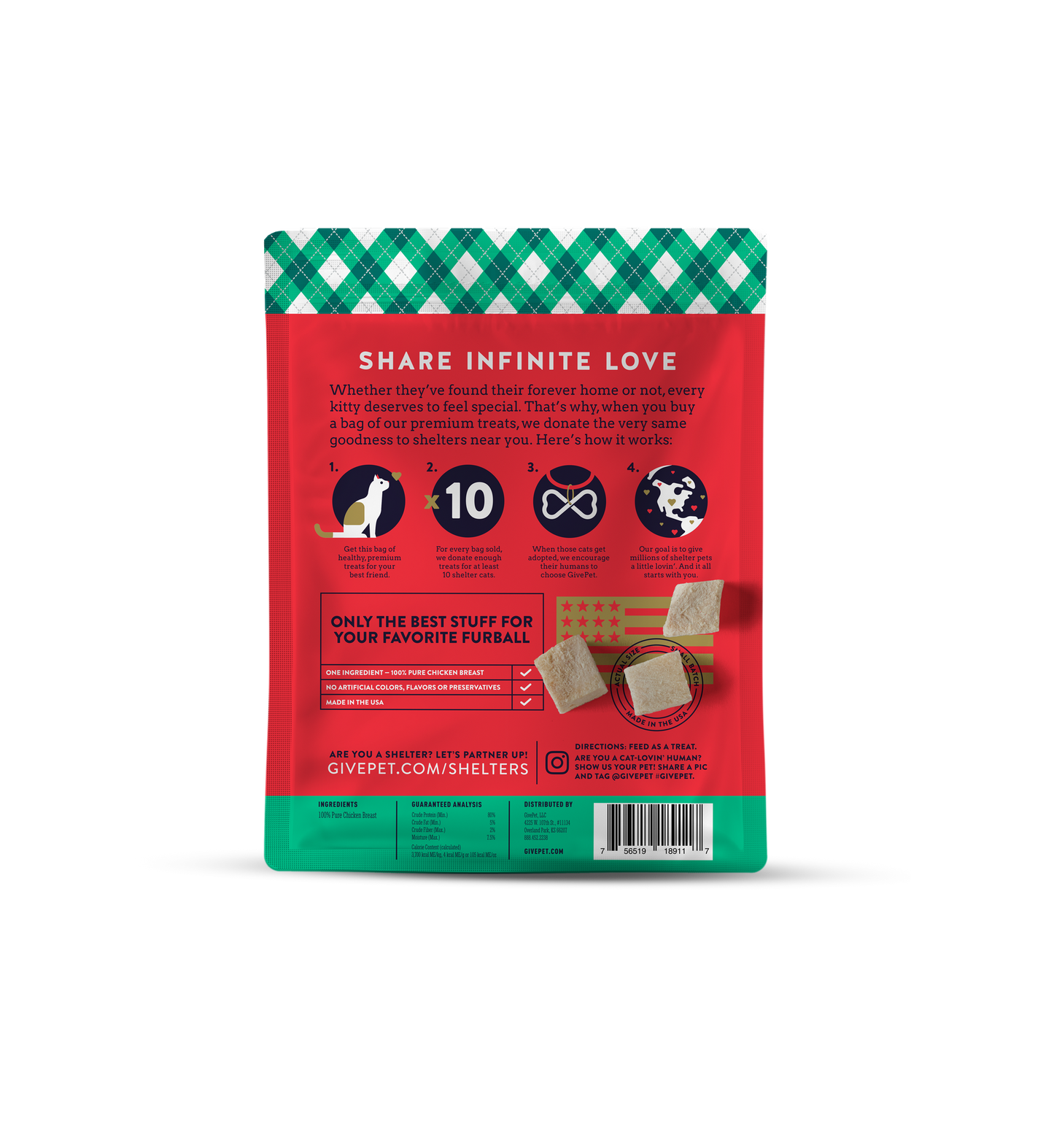 GivePet Santa Claws Holiday Cat Treats, 1.2 oz.