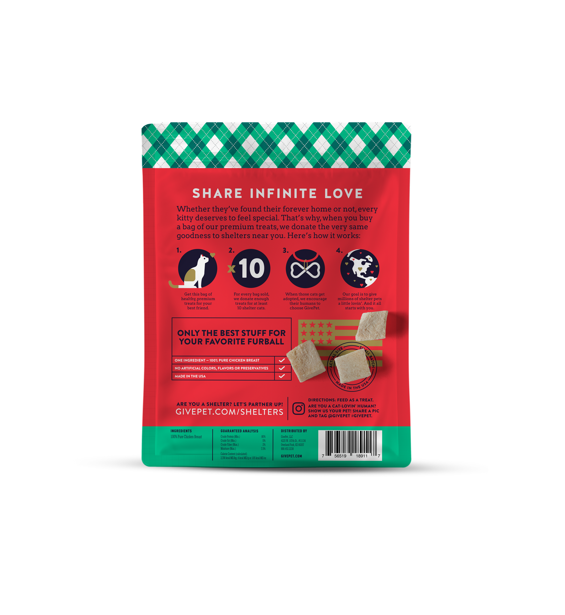 GivePet Santa Claws Holiday Cat Treats, 1.2 oz.