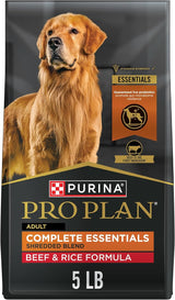Purina Pro Plan Complete Essentials Shredded Blend Beef & Rice Dry Dog Food, 5 lbs.