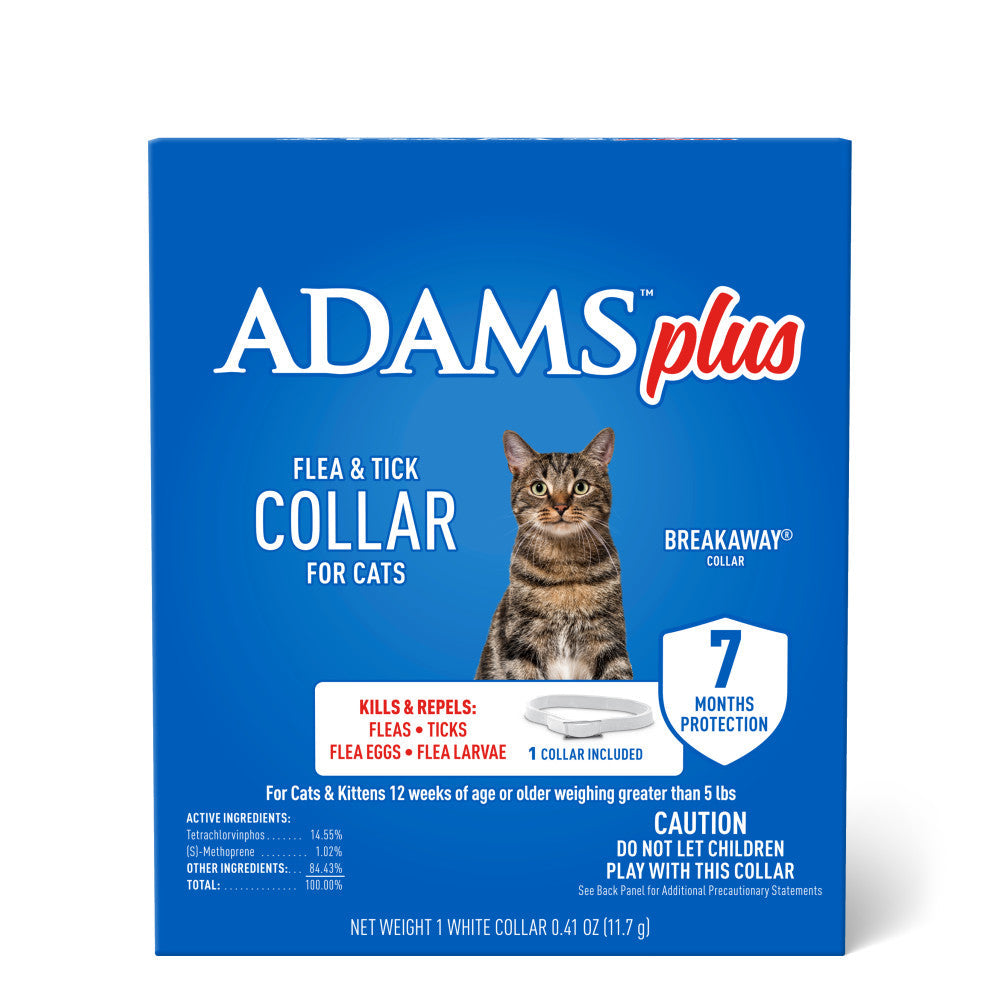Adams Plus Flea & Tick Collar for Cats, 1 Pack
