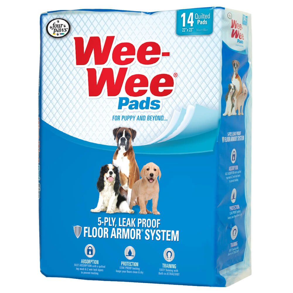 Four Paws Wee-Wee Puppy Housebreaking Pads, 14 Pack (22 x 23 in.)
