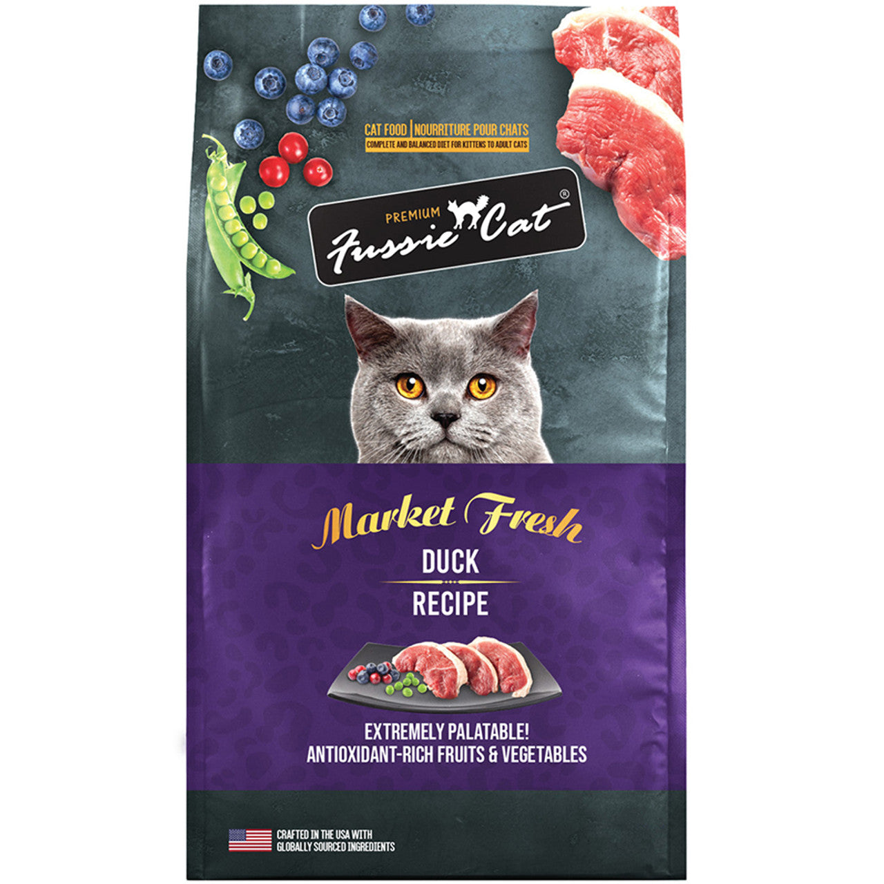 Fussie Cat Market Fresh Duck Recipe Grain-Free Dry Cat Food, 3.5 lbs.