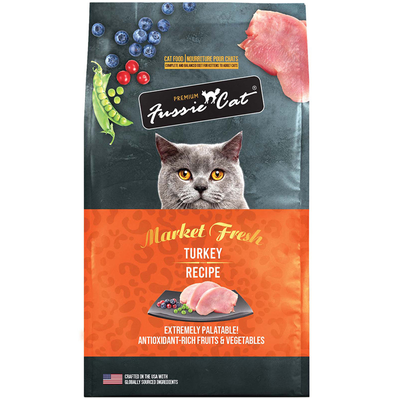 Fussie Cat Market Fresh Turkey Recipe Grain-Free Dry Cat Food, 3.5 lbs.