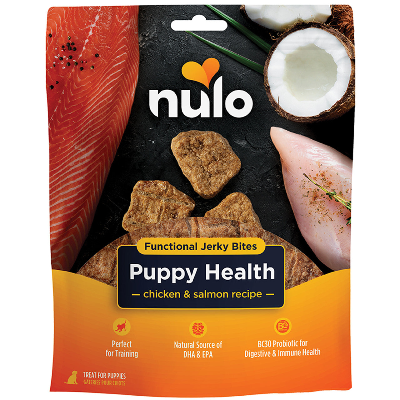 Nulo Freestyle Puppy Chicken & Salmon Jerky Treats, 5 oz.