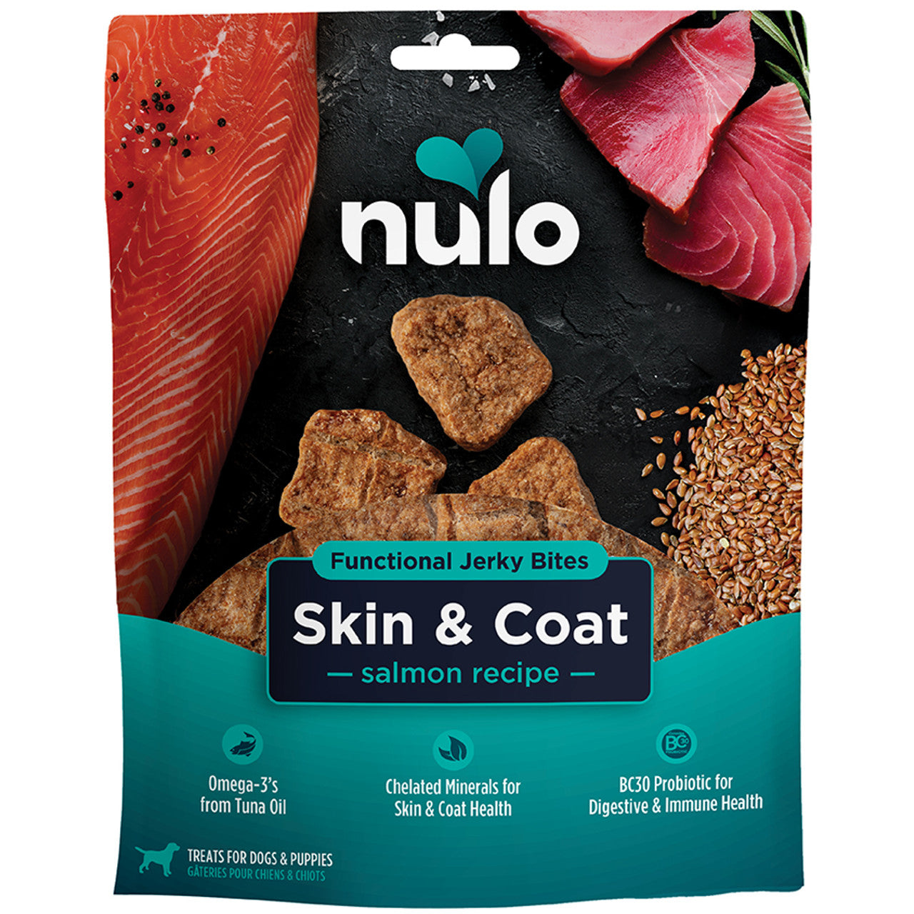 Nulo FreeStyle Salmon Skin & Coat Health Functional Grain-Free Jerky Dog Treats, 5 oz.