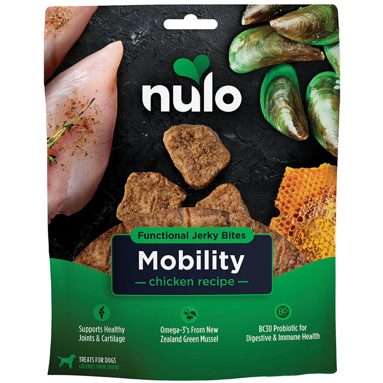 Nulo FreeStyle Chicken Mobility Health Functional Grain-Free Jerky Dog Treats, 5 oz.