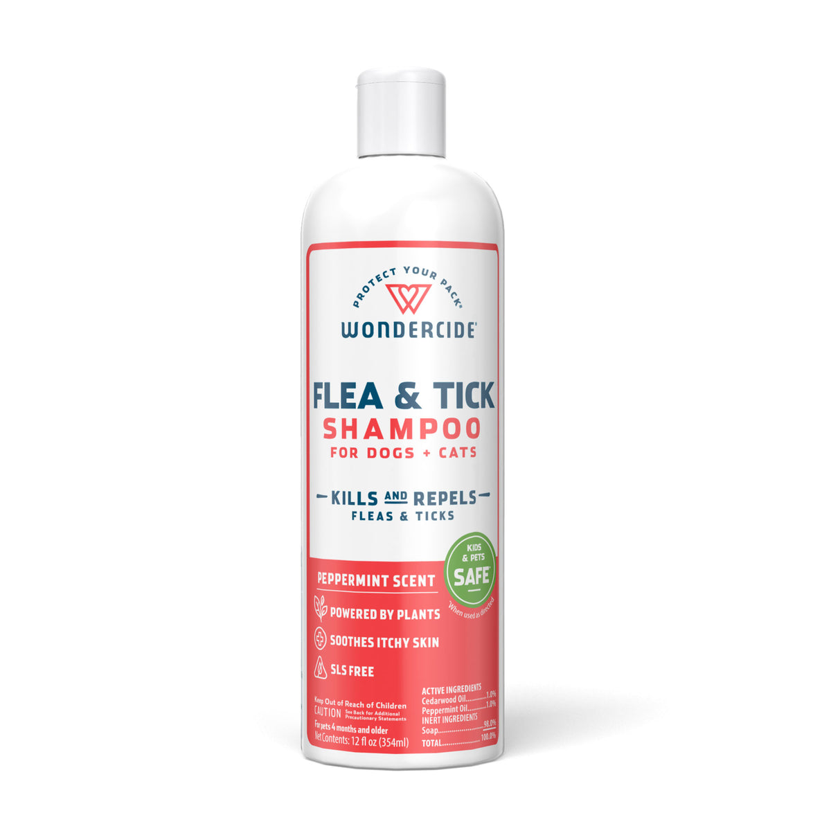 Wondercide Flea & Tick Dog & Cat Shampoo, 12 fl. oz.