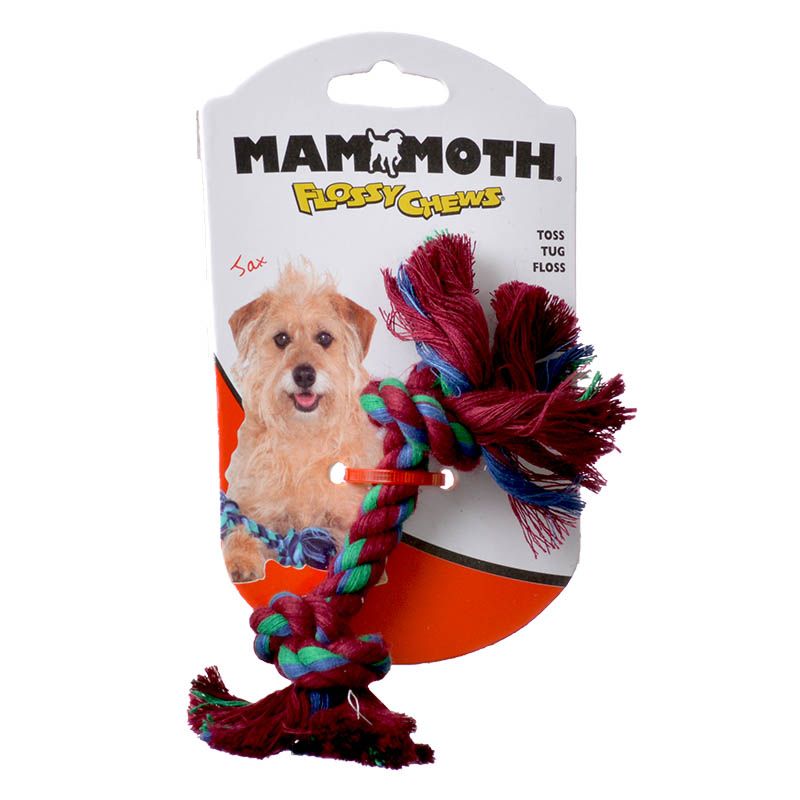 Mammoth Flossy Chew Mini Cotton Rope Bone, 6 in.