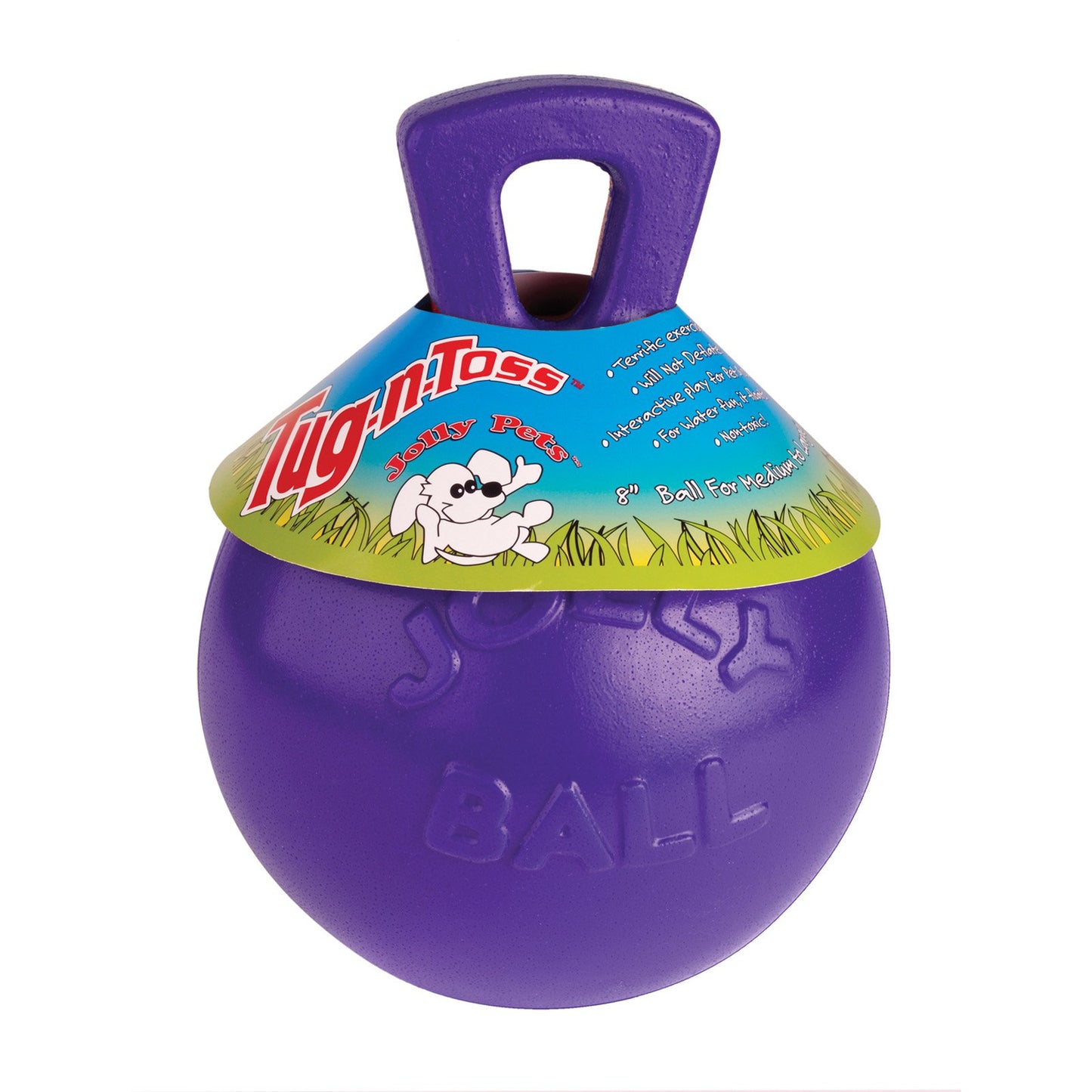 Jolly Pets Tug-n-Toss Durable Dog Toy, 8 in.