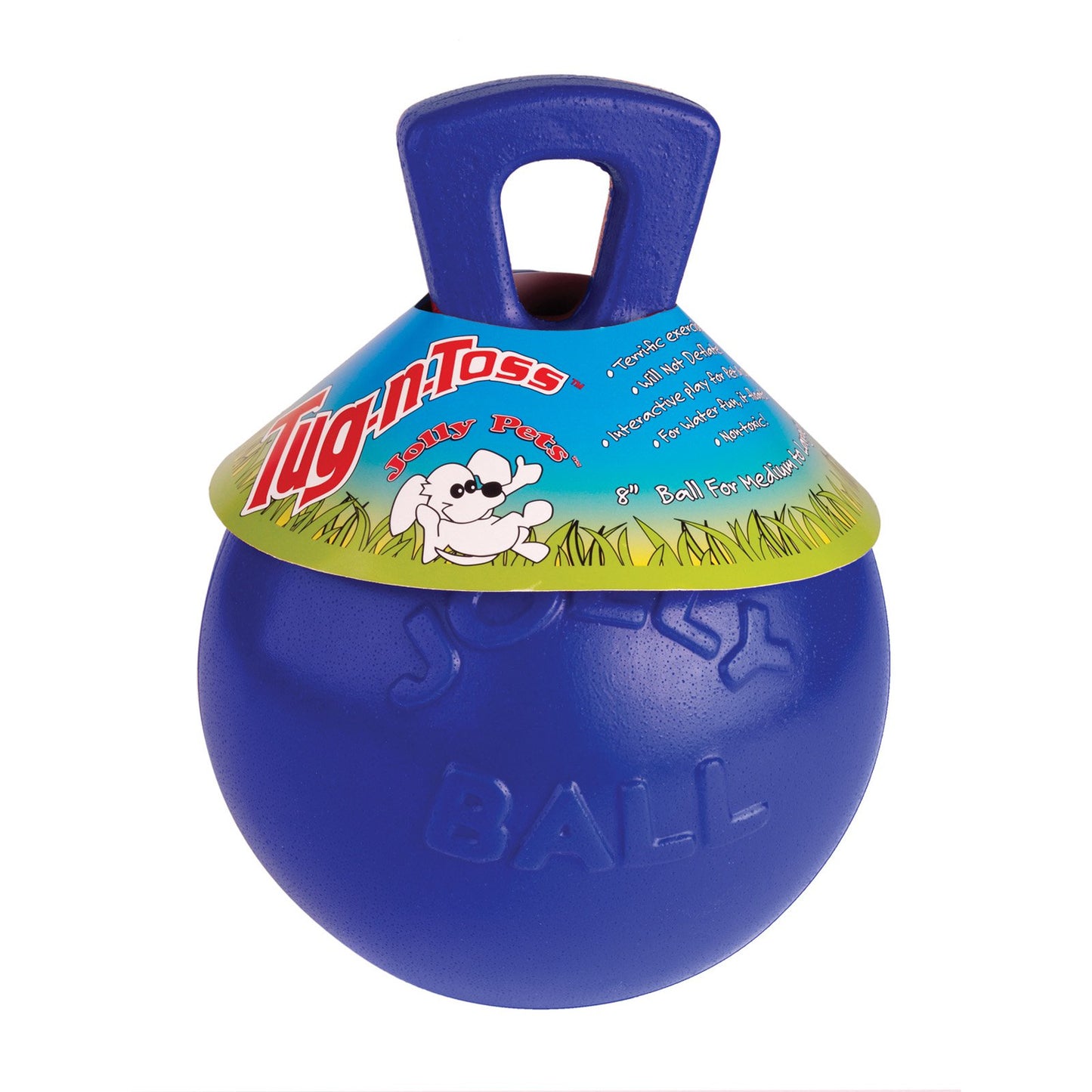 Jolly Pets Tug-n-Toss Rubber Dog Chew Toy, 8 in.