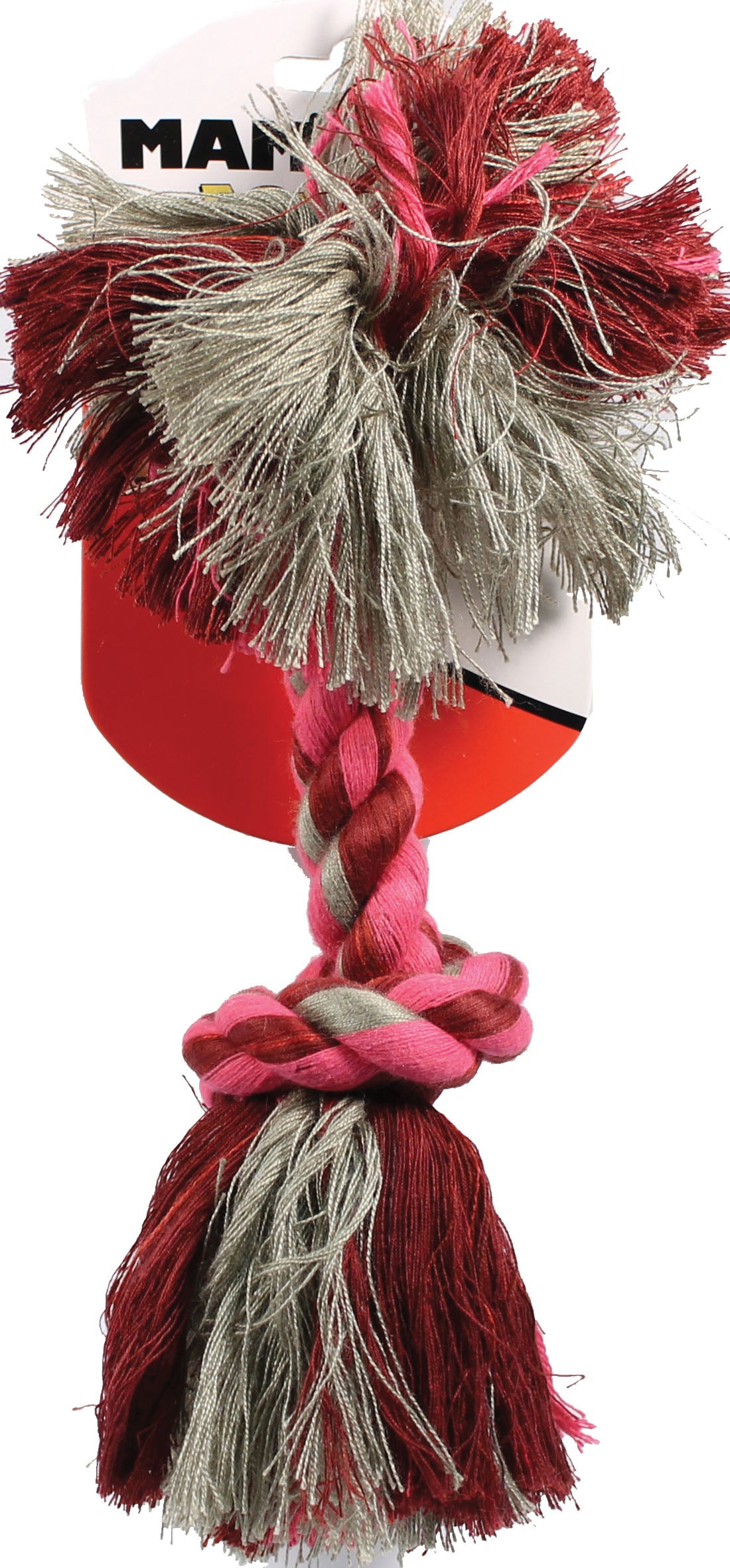 Mammoth Cloth Dental Floss Rope Bone Dog Toy, 12 in.