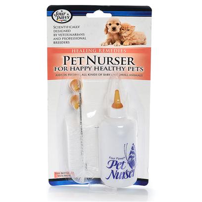 Four Paws Pet Nurser Water Bottle with Brush, 2 oz.
