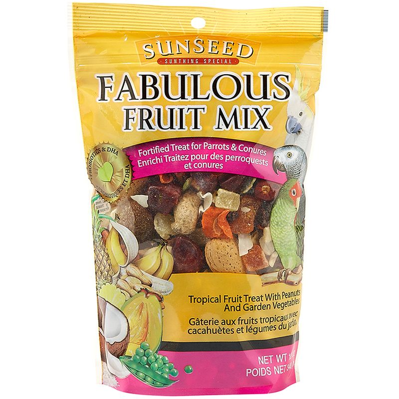 Sunseed Fabulous Fruit Mix for Parrots & Conures, 12 oz.